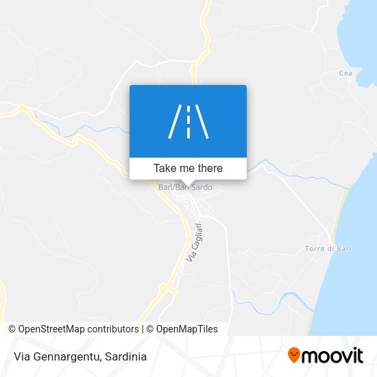 Via Gennargentu map
