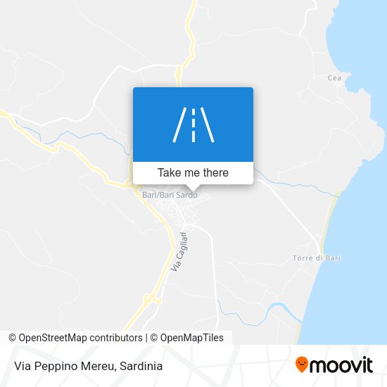 Via Peppino Mereu map