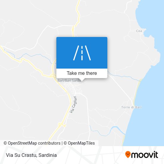 Via Su Crastu map