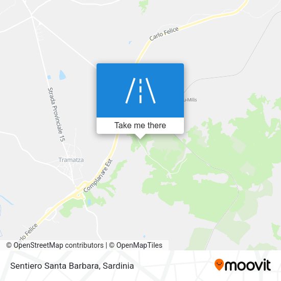 Sentiero Santa Barbara map