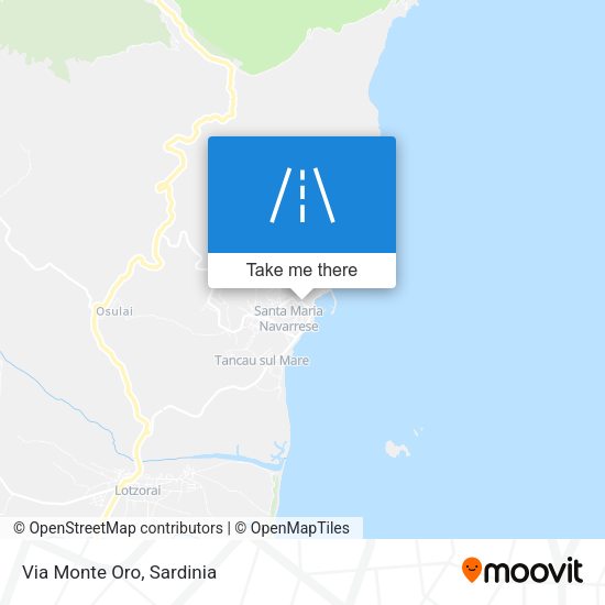 Via Monte Oro map