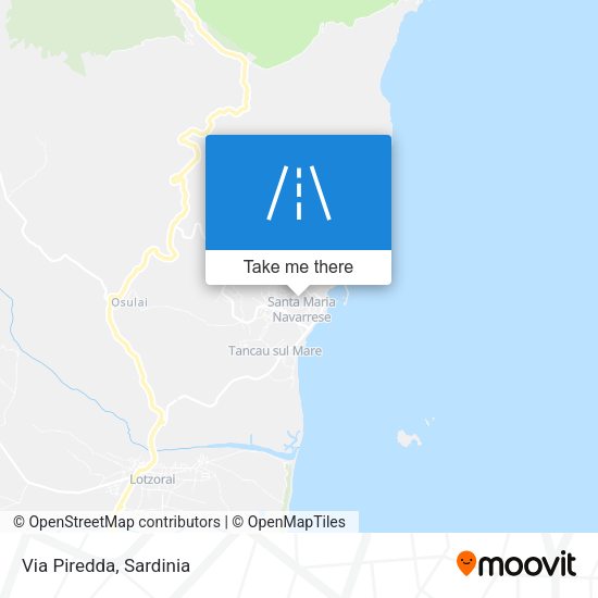 Via Piredda map