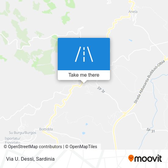Via U. Dessì map