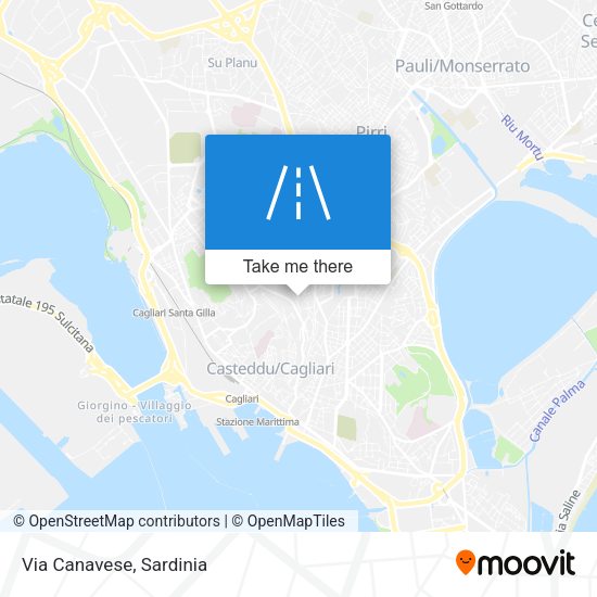 Via Canavese map