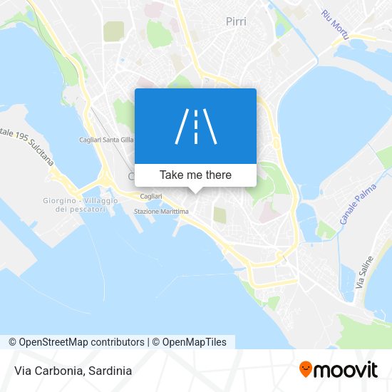 Via Carbonia map