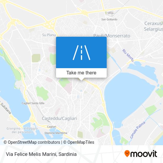 Via Felice Melis Marini map