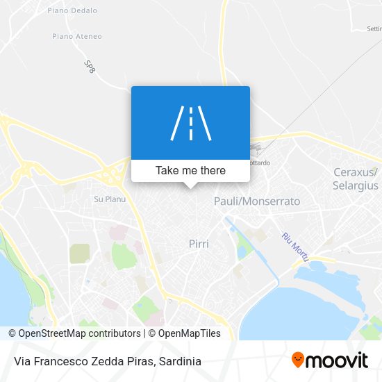 Via Francesco Zedda Piras map