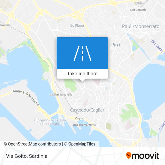 Via Goito map