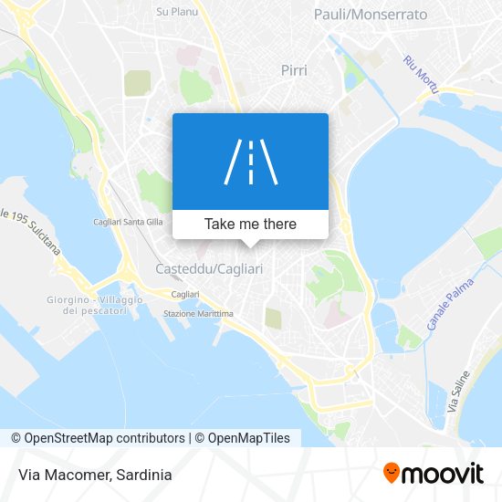Via Macomer map