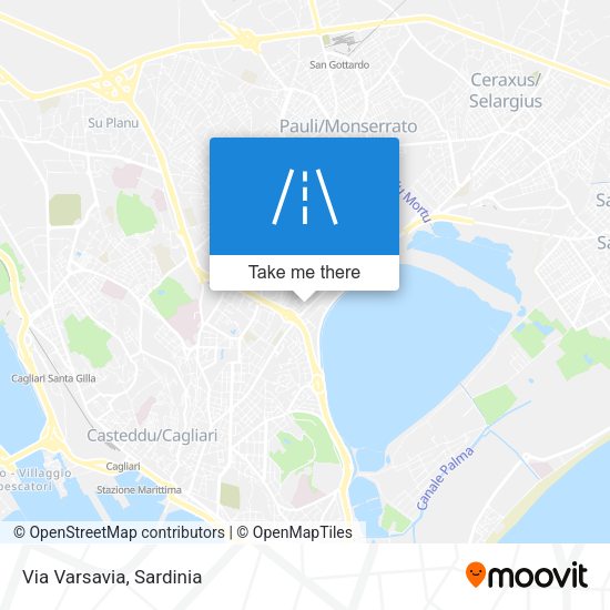 Via Varsavia map