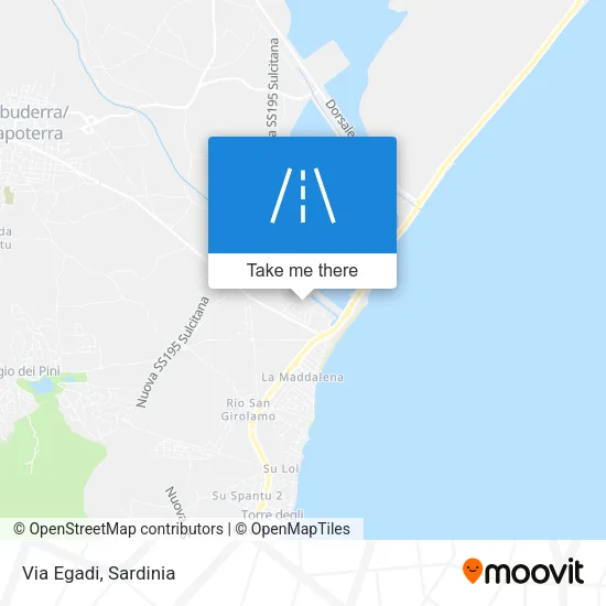 Via Egadi map
