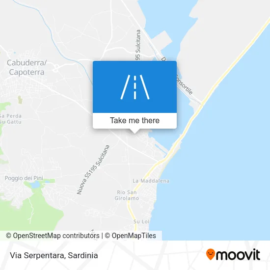 Via Serpentara map