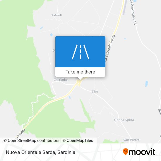 Nuova Orientale Sarda map