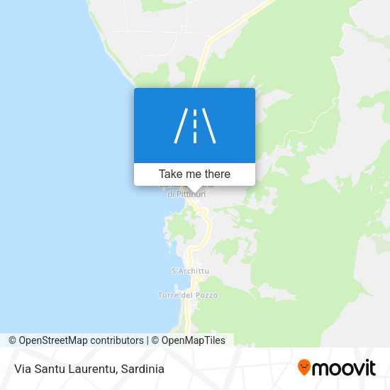 Via Santu Laurentu map
