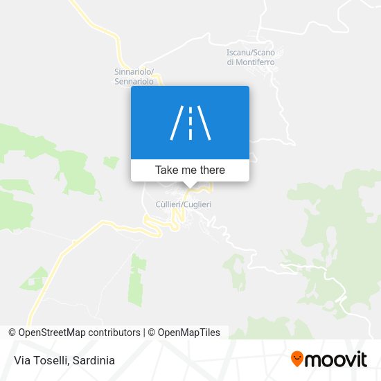 Via Toselli map