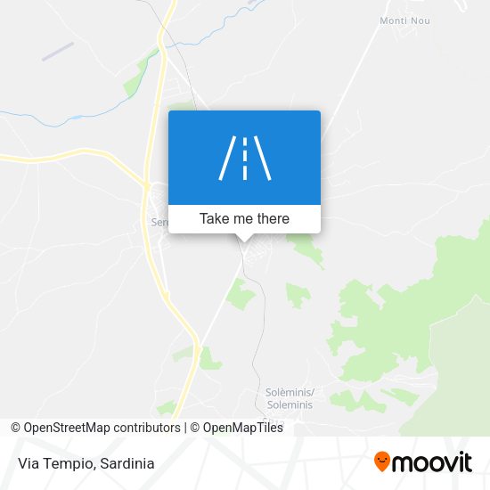 Via Tempio map