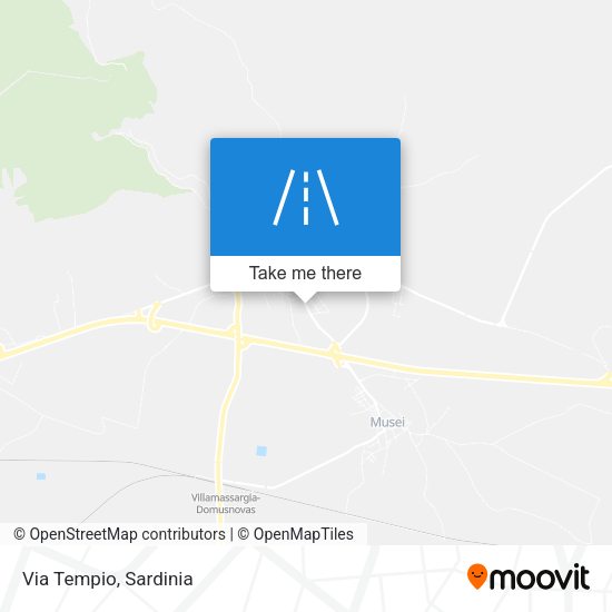 Via Tempio map