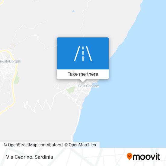Via Cedrino map