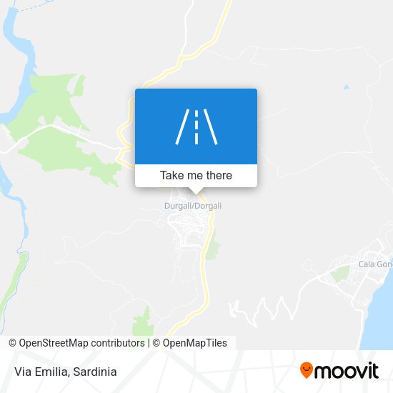 Via Emilia map