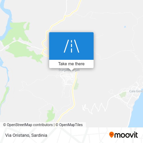 Via Oristano map