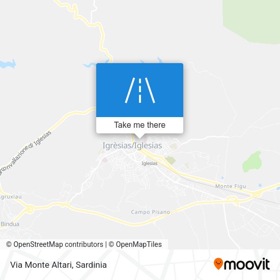 Via Monte Altari map