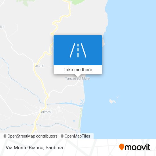 Via Monte Bianco map