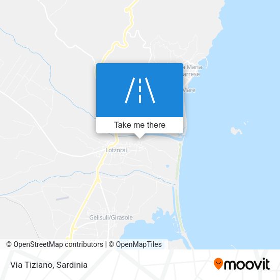 Via Tiziano map