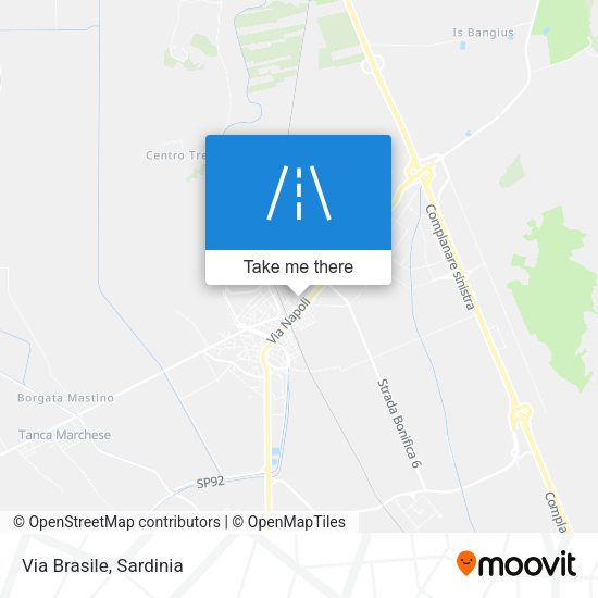 Via Brasile map