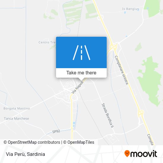 Via Perù map