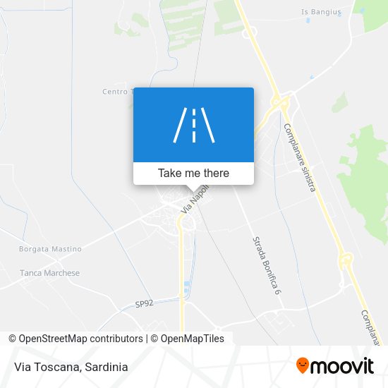 Via Toscana map