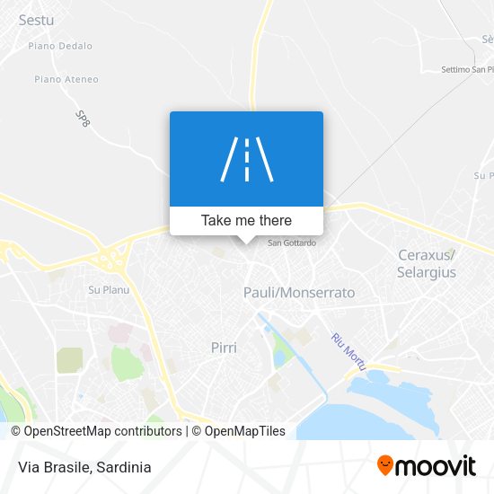 Via Brasile map