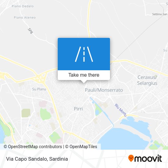Via Capo Sandalo map