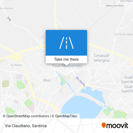 Via Claudiano map