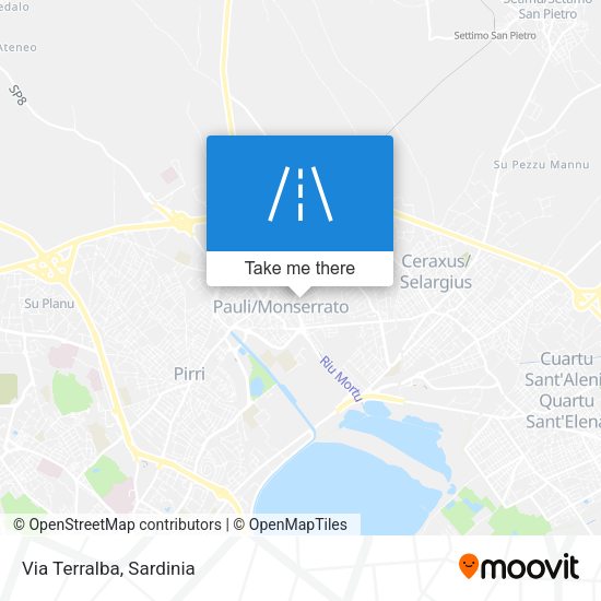Via Terralba map