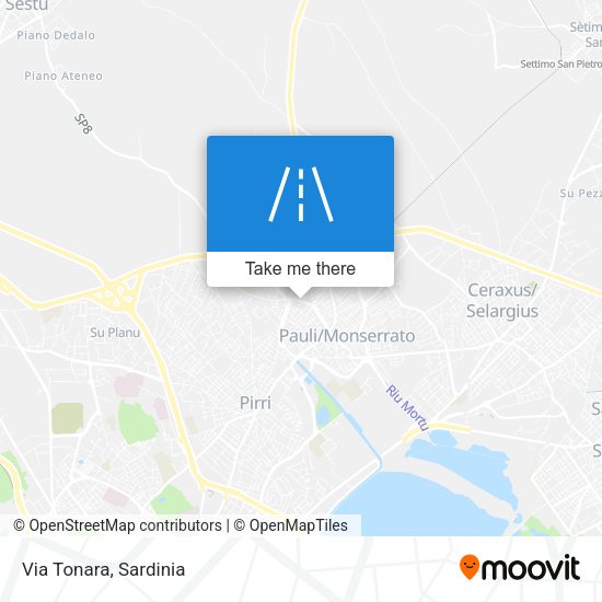 Via Tonara map