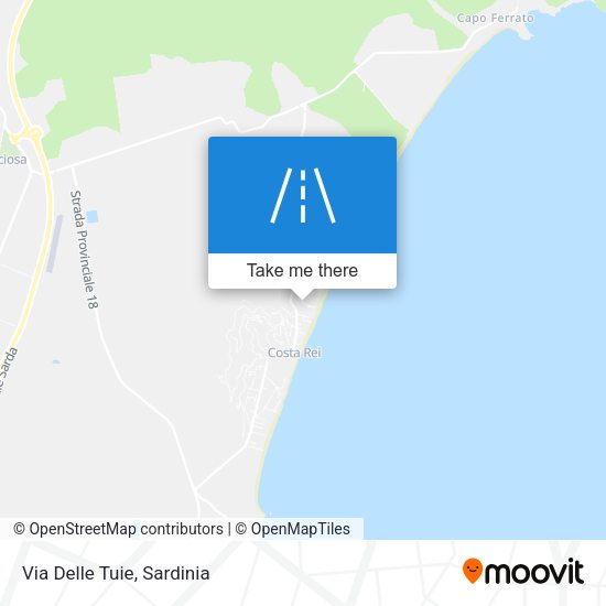 Via Delle Tuie map