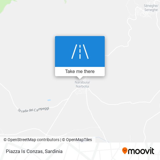 Piazza Is Conzas map