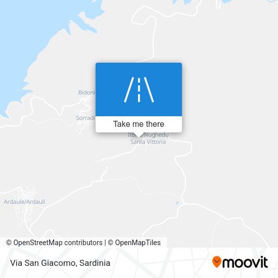 Via San Giacomo map