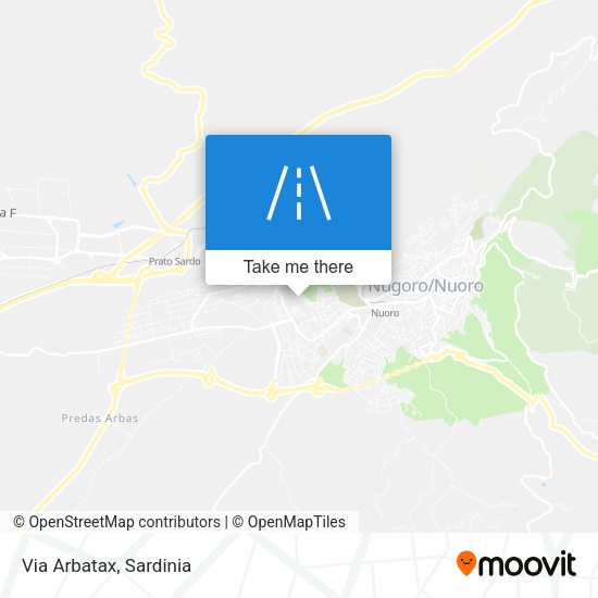 Via Arbatax map