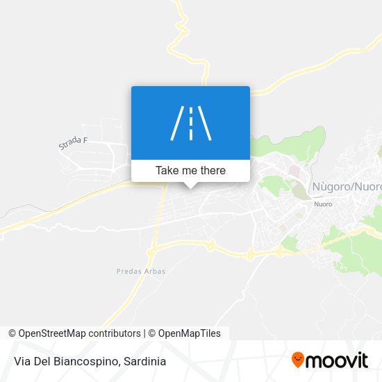 Via Del Biancospino map
