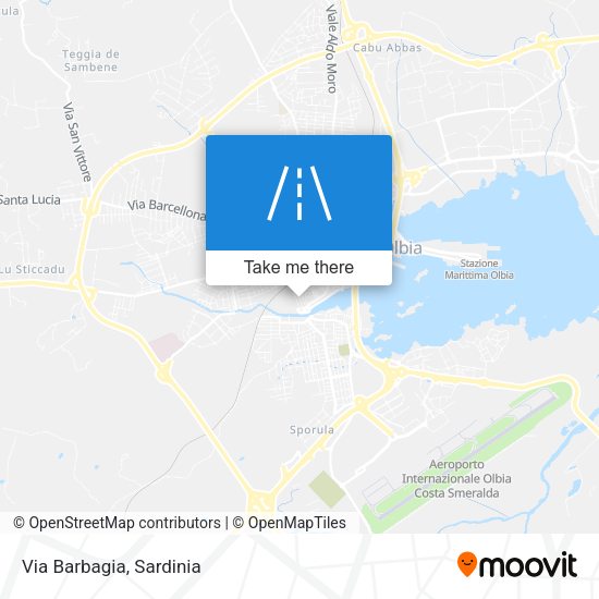 Via Barbagia map