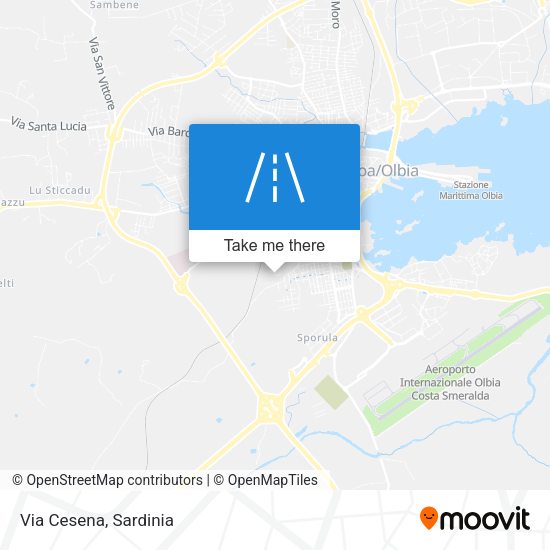 Via Cesena map