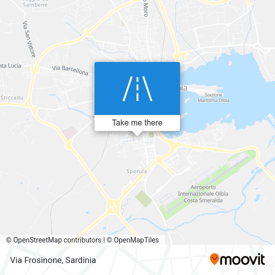Via Frosinone map