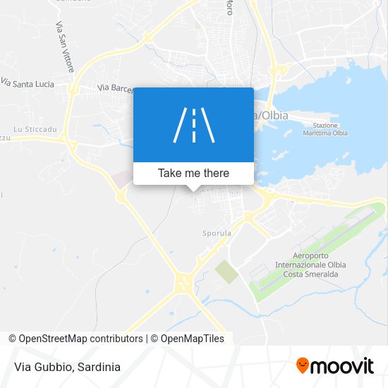 Via Gubbio map