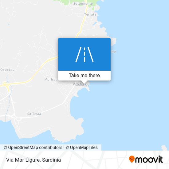 Via Mar Ligure map