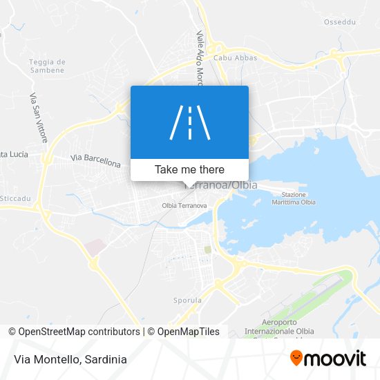 Via Montello map