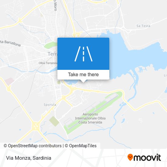Via Monza map
