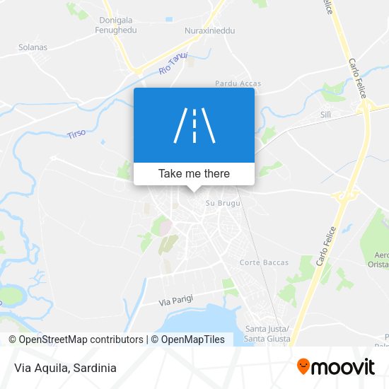 Via Aquila map