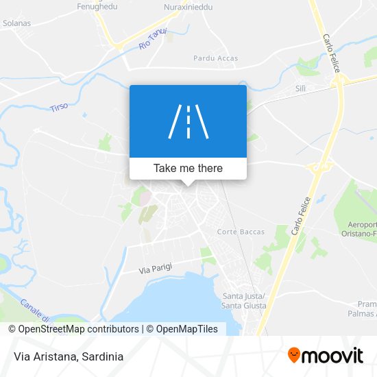 Via Aristana map