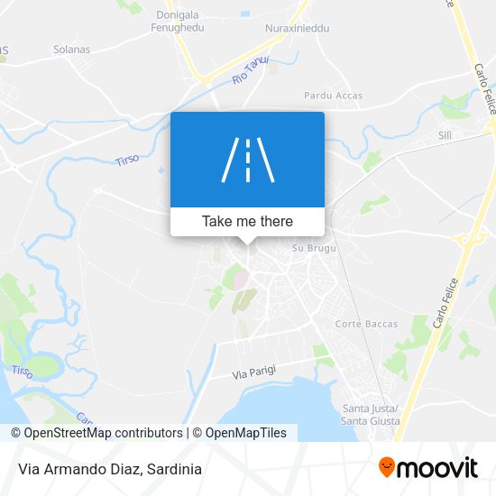 Via Armando Diaz map